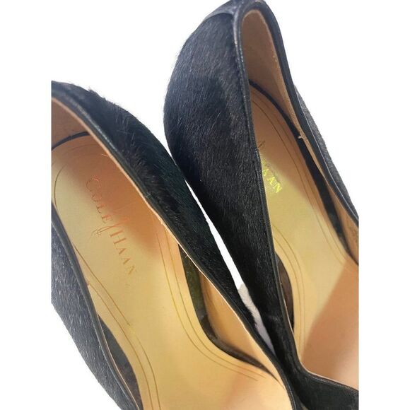 Cole Haan Women's Black Heel Pumps Calf Hair D38485 9 B - Picture 4 of 5